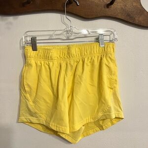 Yellow Women's Athletic Shorts